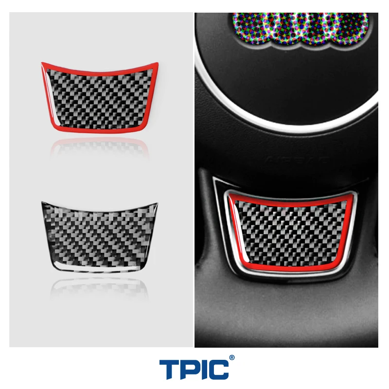 Car Steering Wheel Sticker Trim 3D Carbon Fiber For Audi A4 A5 2009 2016 Interior Texture