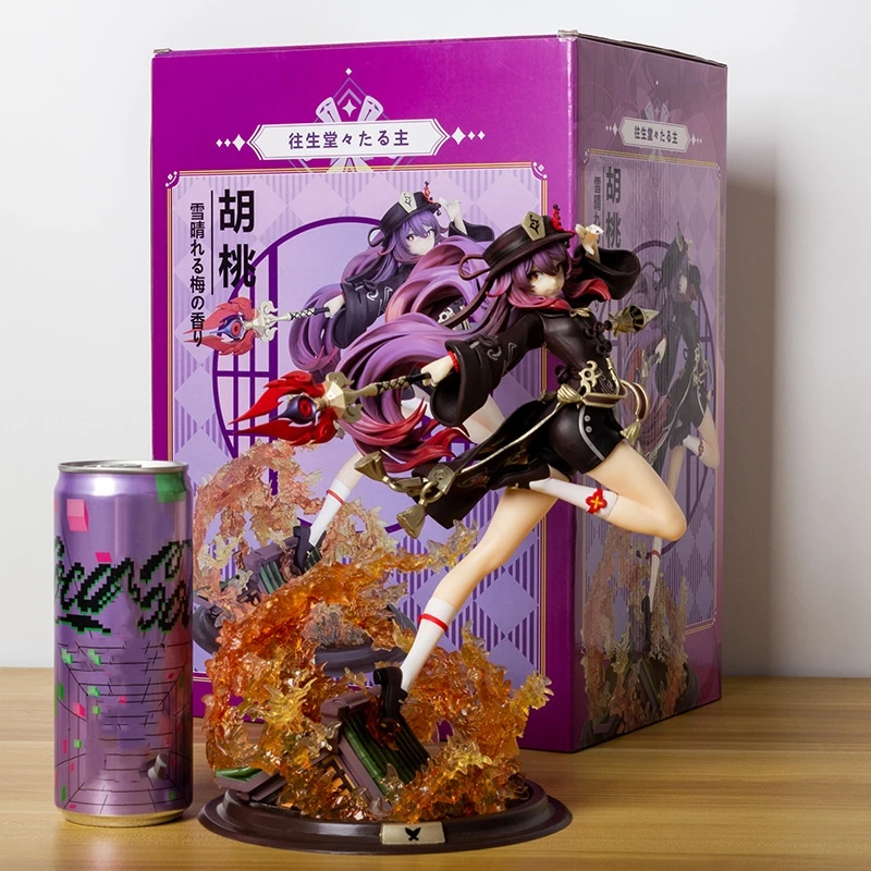 REOZIGN Genshin Impact Anime Figura Hu Tao, 25 Cm Hu Tao Genshin Impact PVC Anime Estatua Merch Creativa Figura Cosplay Adornos Juguetes Regalo Para Los Fans Del Juego De Impacto Genshin