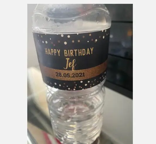 맞춤형 30 조각 야생 정글 동물 파티 유니콘 물병 스티커 라벨 첫 번째 야생 기념일 파티 베이비 샤워