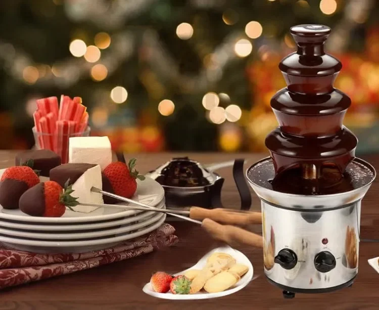 Description Picture 2 of item110V/220V 4 Tier Chocolate Fountain Machine for Baking Hotel DIY Melting Chocolate Waterfall C
