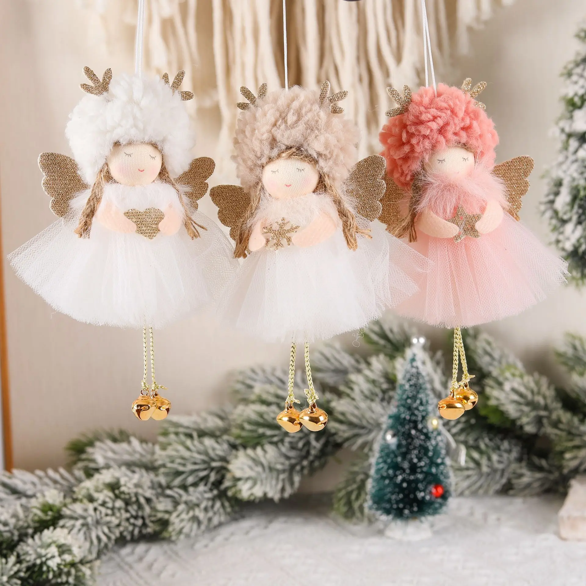 

2022 Christmas Angel Dolls Christmas Tree Decorations for Home Navidad Ornaments Natal Xmas Pandent 2023 New Year Gifts for Kids