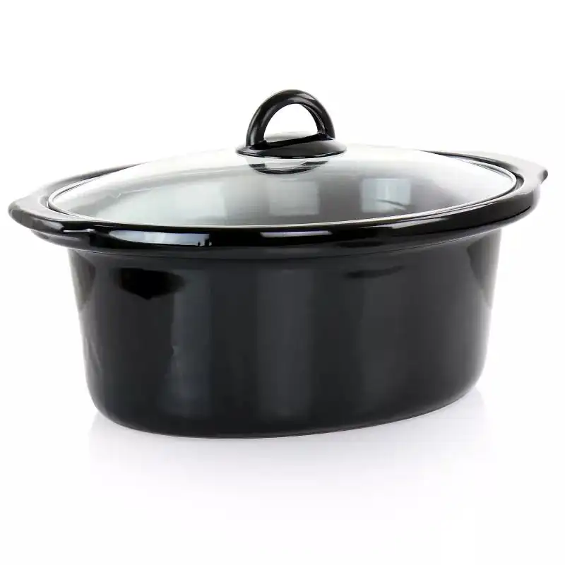 3 Quart Oval Slow Cooker with Stoneware Crock