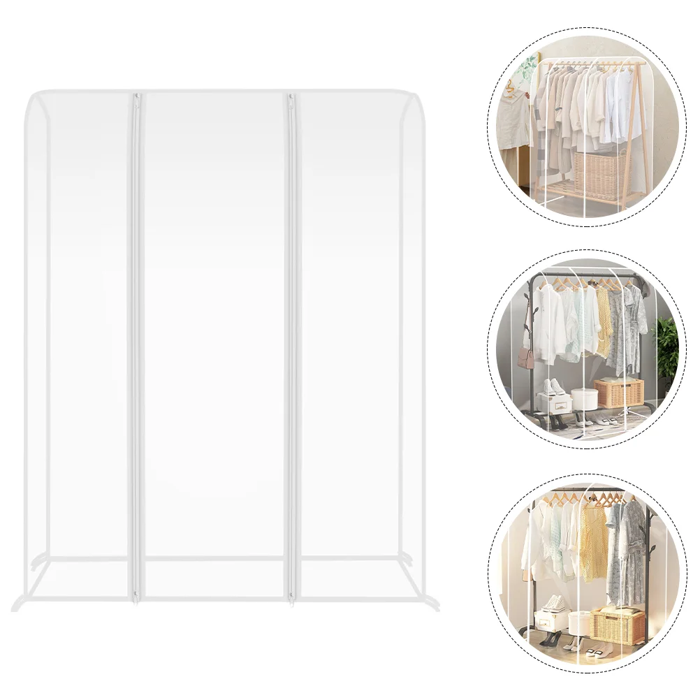 

Hanger Cover Clothes Hanging Rack Clothing Protective Dustproof Hangers Protector Clear Garment Peva Covers Transparent Zipper