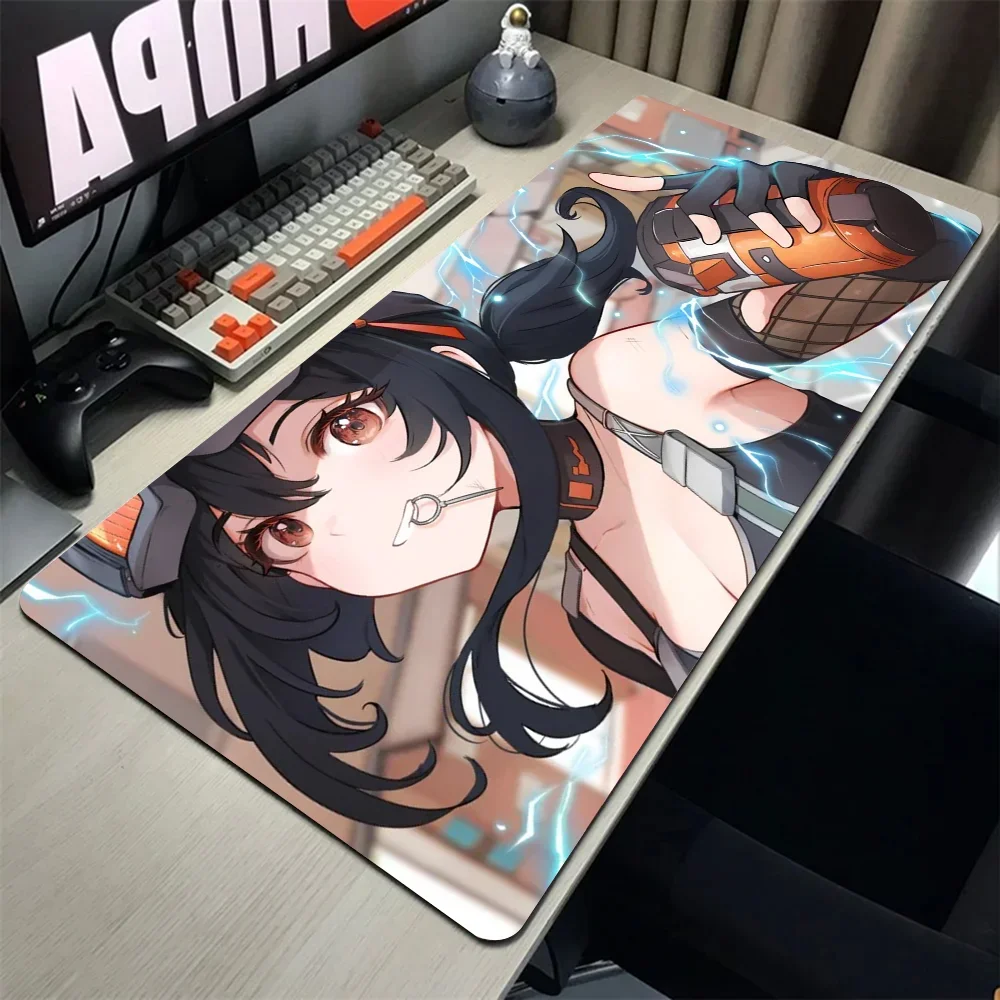 1pc Grace GameZenlessZoneZero Floor Mat Mouse Mat Desk Mat With Pad Gaming Accessories Prime Gaming XXL Keyboard Pad Padding Mat 4