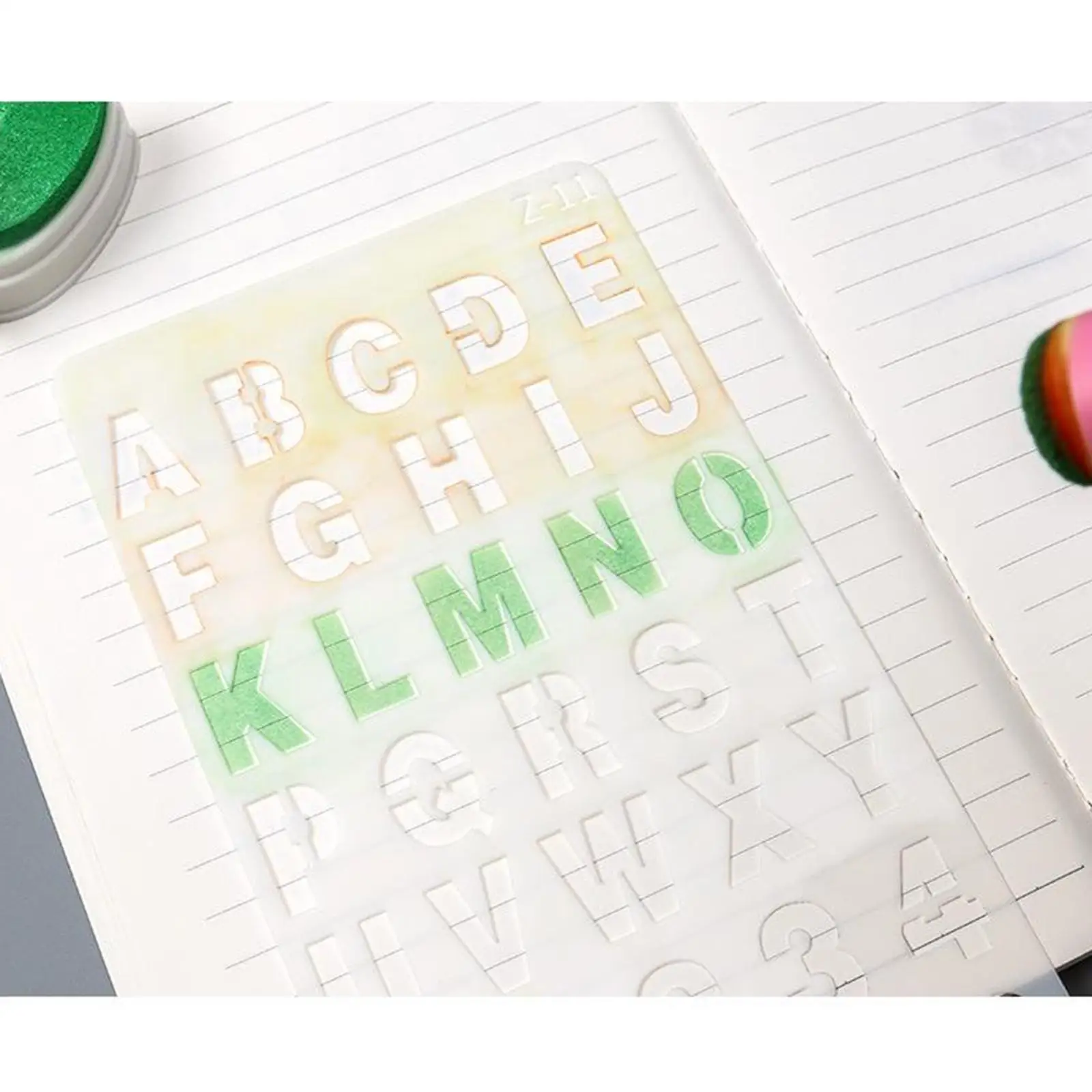 20개의 문자 스텐실 플라스틱 스텐실 DIY 카드 제작용 레터링 아트 템플릿