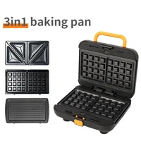 3 in 1 Breakfast Maker Electric Sandwich Maker Waffle Maker Steak Maker Perfect for Cooking Grilled Cheese Burger Steak 2