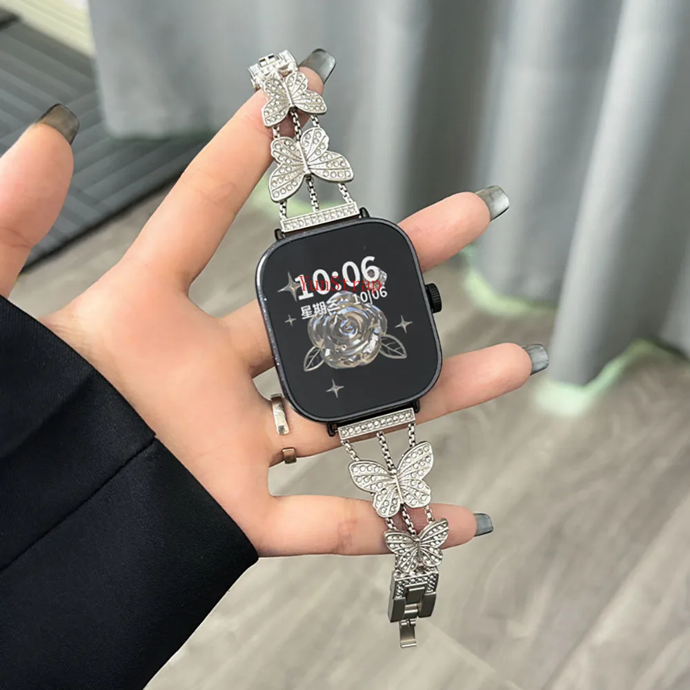 Elegant Butterfly Style Watch Strap - 20/22mm Bracelet