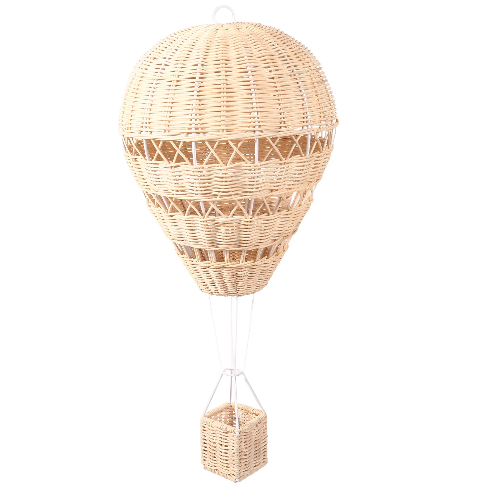 A73E-Hand-Woven Rattan Hot Air Balloon Children's Room Wall Decoration Bohemian Nursery Decoration Photo Props