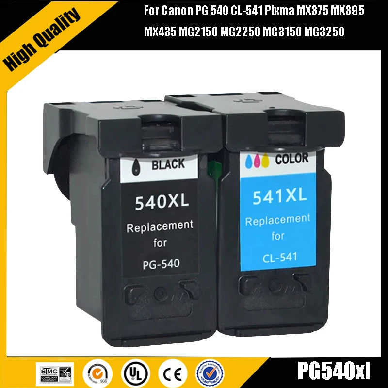 Pg-540Xl Per Canon Pg-540 Pg540 Cl541 Cl-541 Cartuccia Di Inchiostro Pg 540 Cl 541 Pixma Mg3250 Mg3255 Mg3550 Mg4100 Mg4150 Mg4200 Mg4250