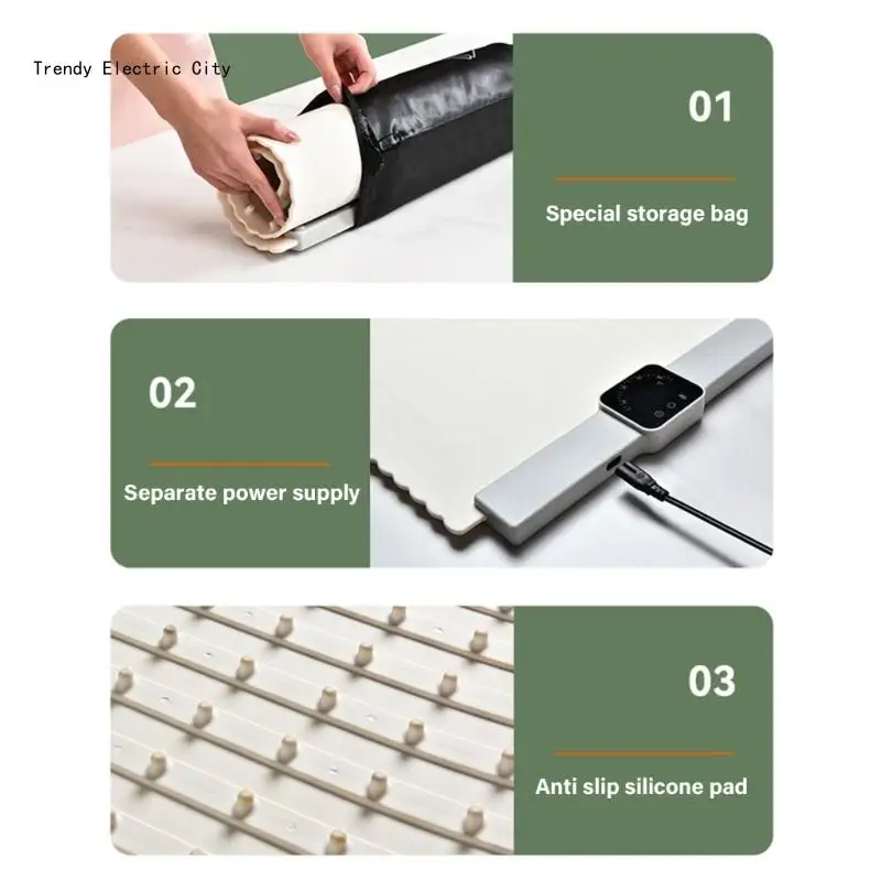 Convenient Heating Mats Dining Table Heating Pad Electric Pad Silicone Electric Warming Tray for Dining Table R9CD