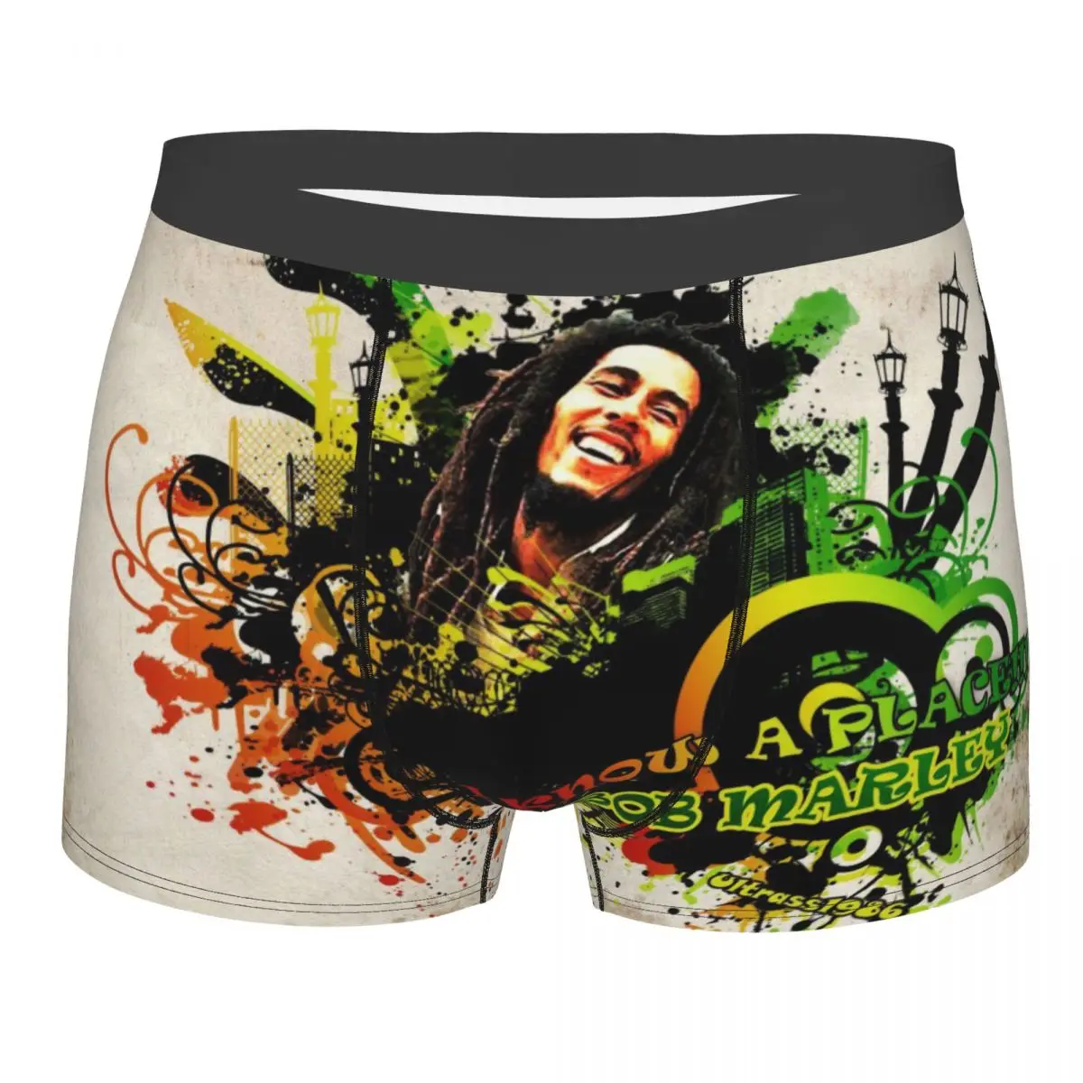 

Famous Rapper Bob Marley Men Boxer Briefs Underwear Highly Breathable Top Quality Gift Idea