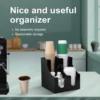 Multi-functional Shelves Acrylic Coffee Cup Dispenser Paper Cup Holder and Water Cup Storage Box for Coffee Shop and Tea Ba 5