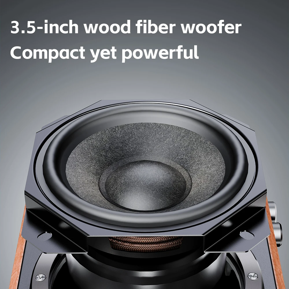 FiiO SA1 High-Fidelity Desktop Speaker. 31-Band PEQ, LDAC Bluetooth,20W2+5W2 Output, Phono Preamp, Wood Fiber Woofer 4
