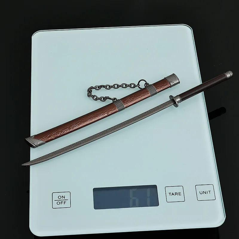 22cm Ancient Chinese Cold Listen Wind Knife Metal Weapon Model