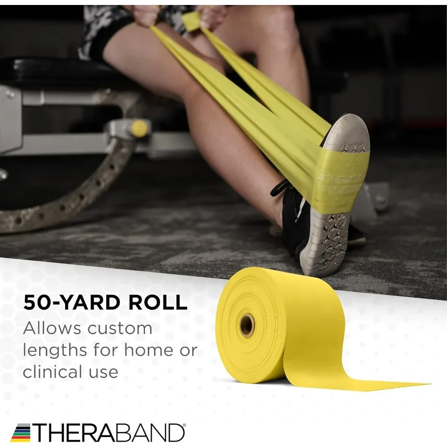 Resistance Band, Black, Special Heavy, 50-Yard Roll, Latex Elastic Band for Exercise