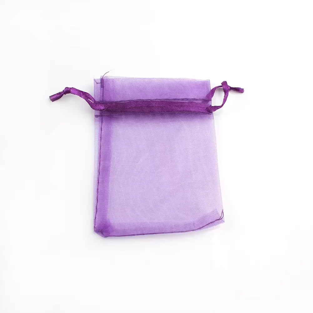 100 teile/los Mehrfarbige Schmuck Verpackung Tasche 5*7 7*9 9*12 10*15 cm Organza Beutel geschenk Lagerung Hochzeit Kordelzug Beutel Großhandel – Detail 10