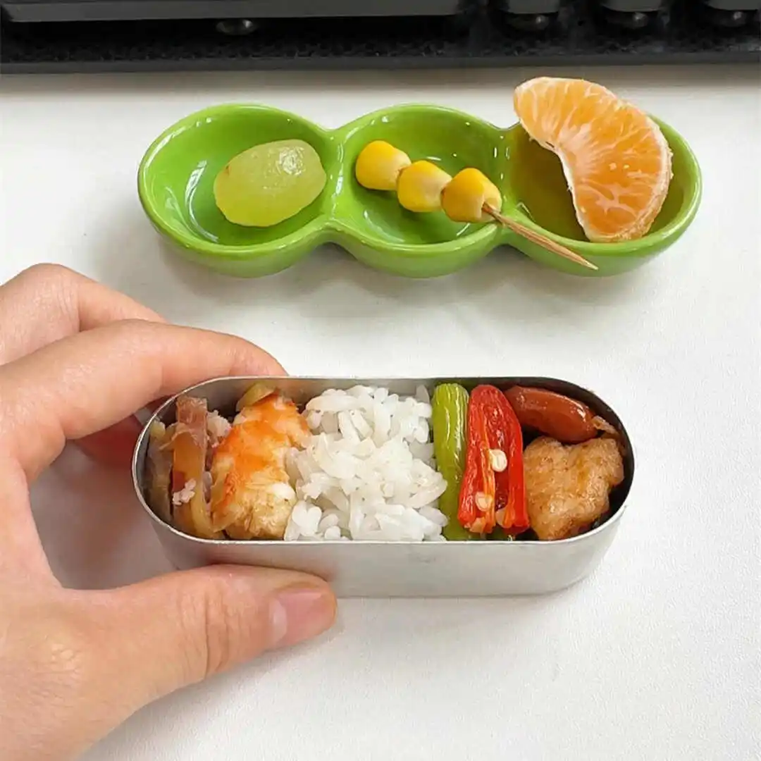  Portable Lunch Box Work Carry Meal Aluminum Box Self-Brought Lunchbox Creative Empty Plate Office Single Person Food - 3