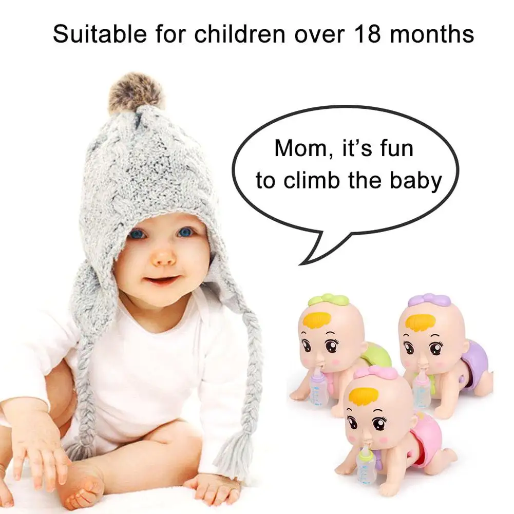 Electric Plastic Crawling Doll Early Education Puzzle Toy Cognitive Observational Companion Ability Baby Child Children Tra J2E9 2