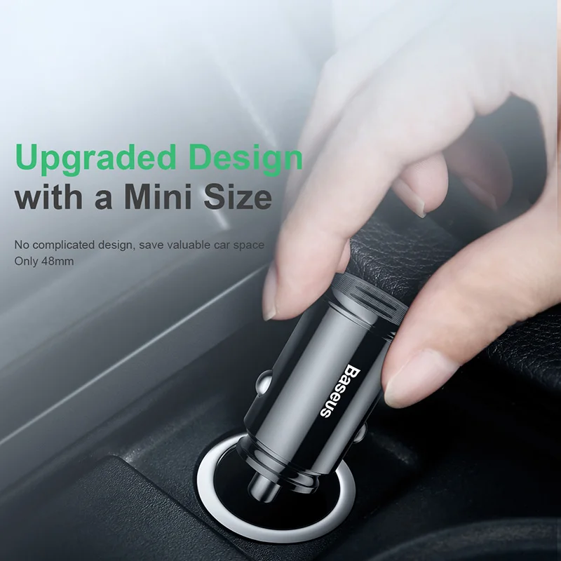Baseus 30W Dual USB C Car Charger Type C FCP SCP USB PD 3.0 For iPhone 13 14 15 Sumsung Xiaomi Fast Charging Car Phone Charger — view 5