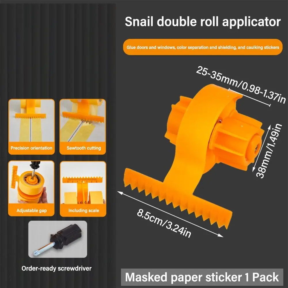 7Rolls 15M Adhesive Painter Masking Tape Applicator Dispenser Machine Wall Floor Painting Packaging Sealing Construction Tool