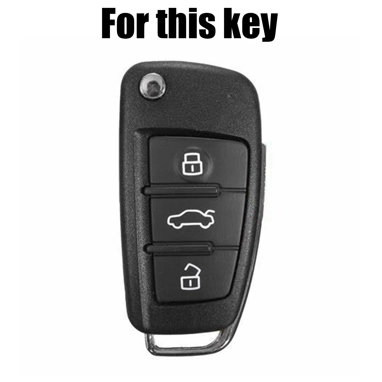 For Audi A1 S1 A2 A3 S3 A5 A6 A8 S6 Silicone Car Key Cover Shell RS4 RS6 TT Q3 Q7 R8 QUATTRO Flip Remote Key Case Fob Keyless