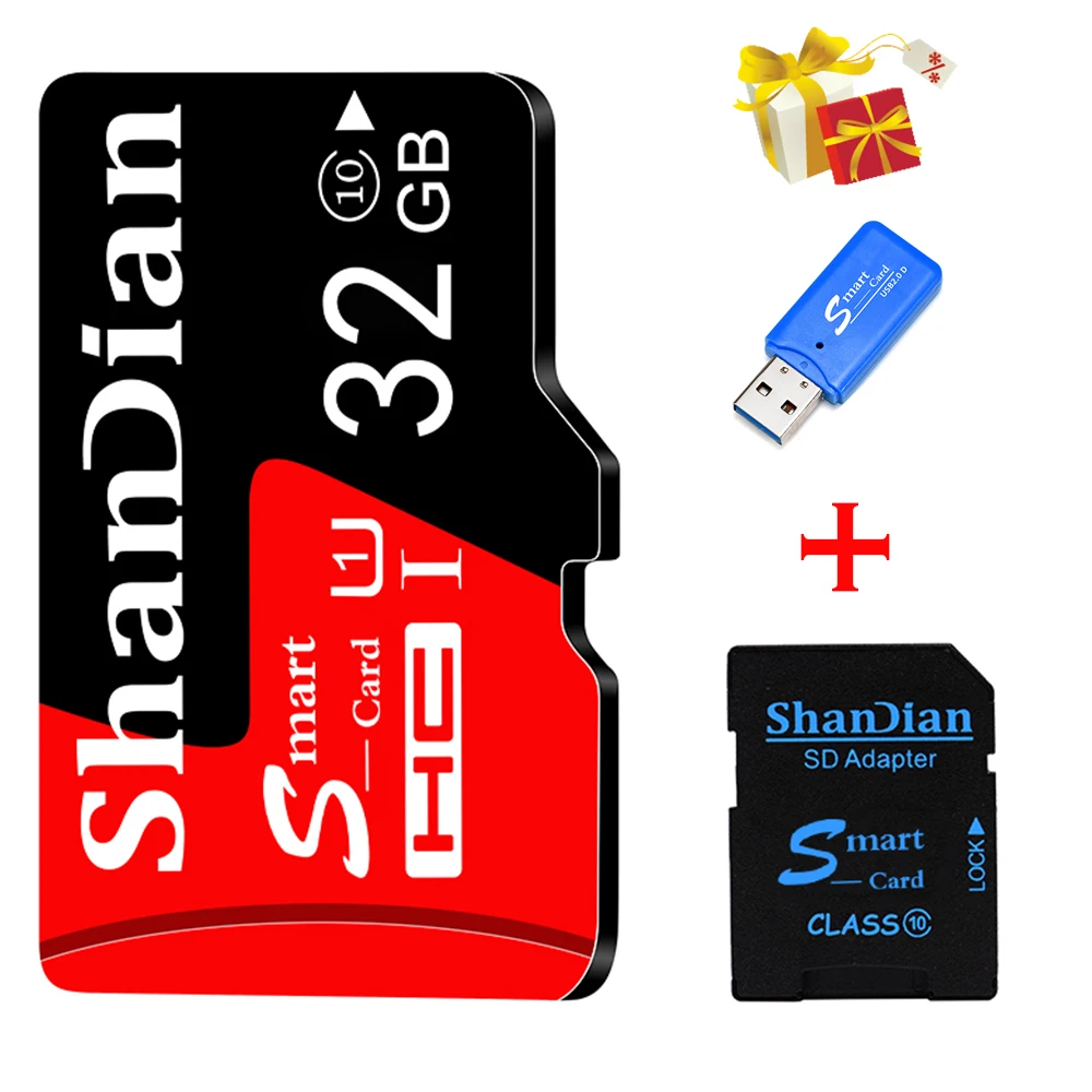 storage card SD Card 32GB High Speed Class 10 16GB/64GB Real Capacity 128GB Mini SD Memory Card TF Card for Smartphone Give card reader gift memory card for phone Memory Cards