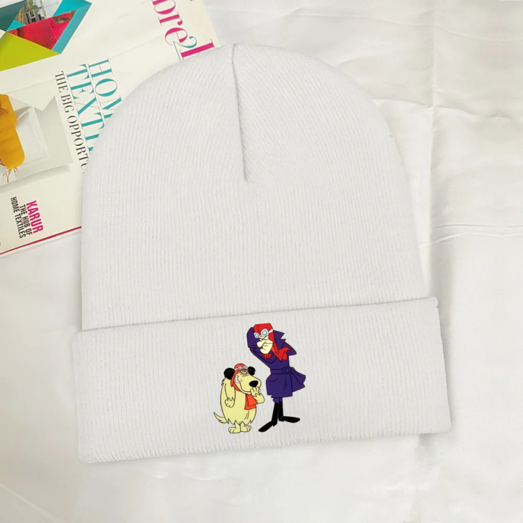 Wacky Races Rock And Gravel Tv Skullies Berretti Berretti Dick Dastardly Lavorato A Maglia Winter Warm Bonnet Hats Berretto Da Sci Unisex