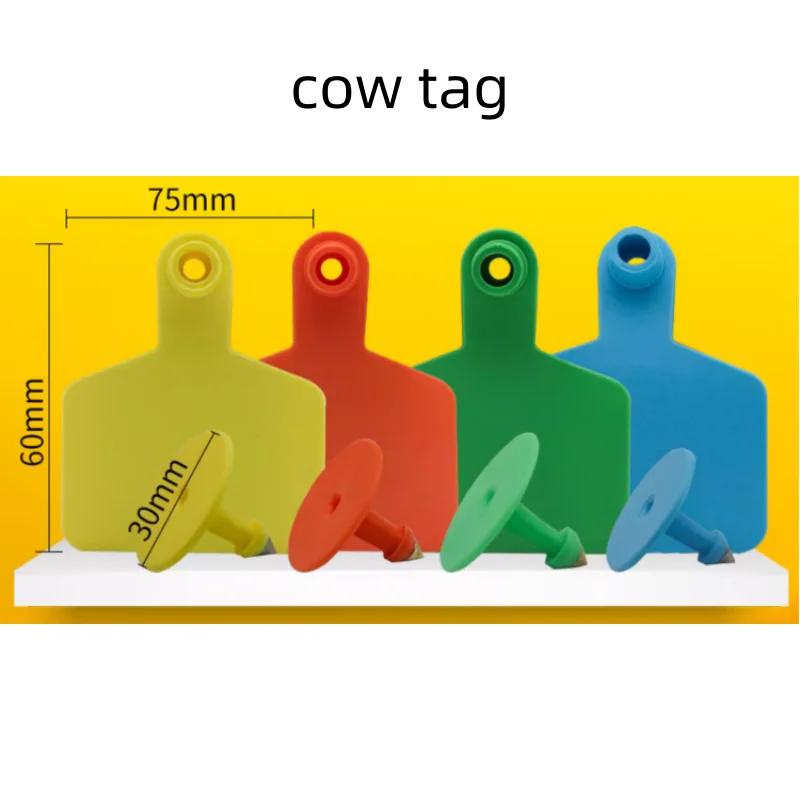 Livestock Ear Tags 20 PCS Cow Pig Sheep Ear Tags Sign Blank Head Earrings Farm Animal Identification Card TPU High Quality Copper Nail