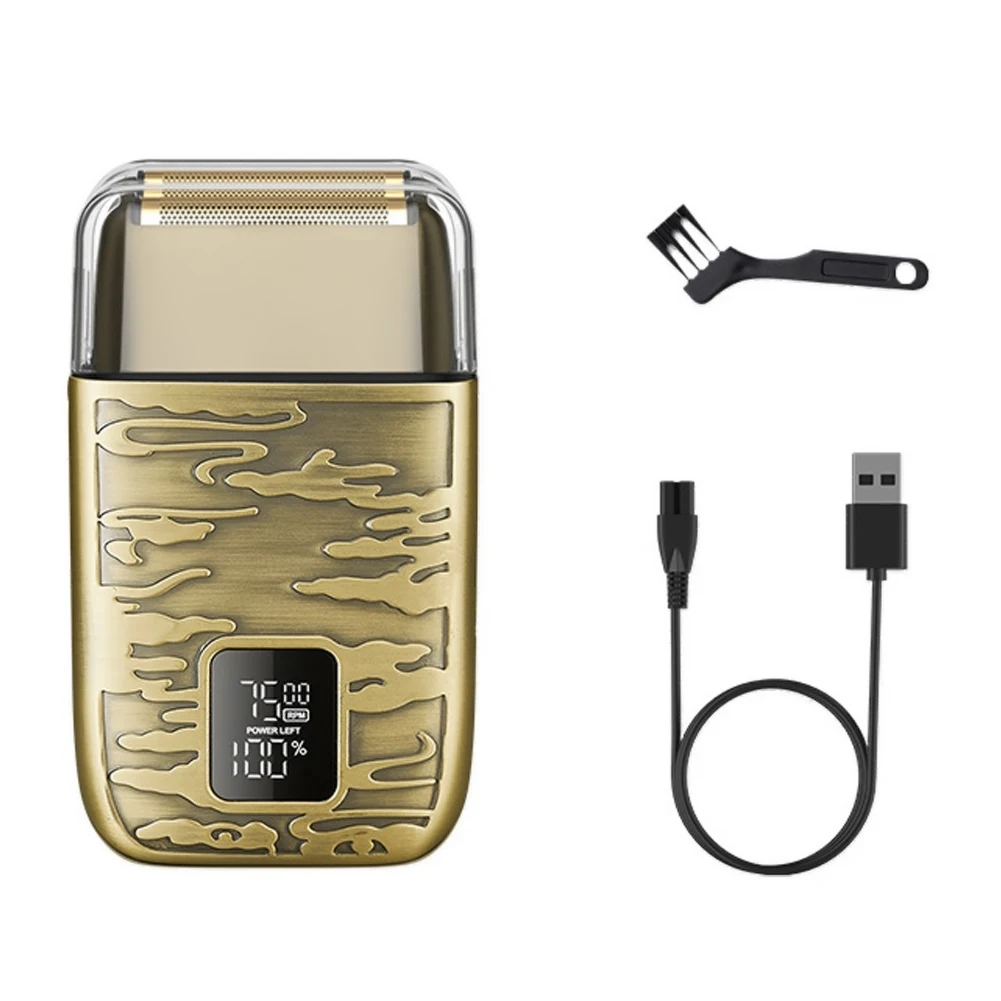 Electric Razor Professional Close Head Shaver for Bald Men Cordless Beard Trimmer with 2 Foil Waterproof Barber Supplies