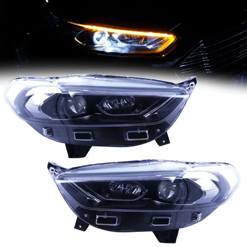 

Модель автомобиля для Ford Fusion передняя фара 2013-2016 Mondeo светодиодный передняя фара H7 D2H Hid динамический сигнал Bi Xenon светодиодный Beam аксессуары