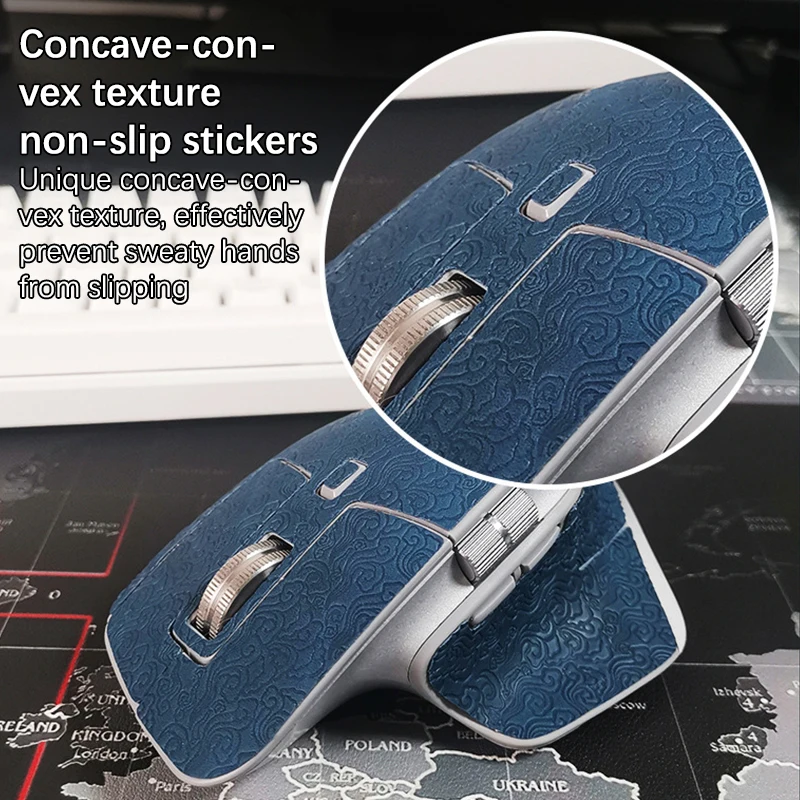 Mouse Grip Tape Skate Handmade Sticker Non Slip Lizard Skin Suck Sweat For Logitech MX Master3 GPW Wireless Mouse Accessories keyboard stickers vinyl film sticker