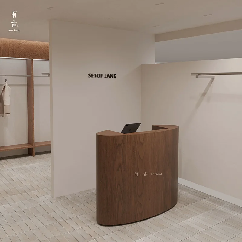 Modern Simple Reception Desks Japanese Solid Wood Design Beauty Salon Counter Church Pulpito Furniture Balc&atilde;o De Recep&ccedil;&atilde;o FYRD