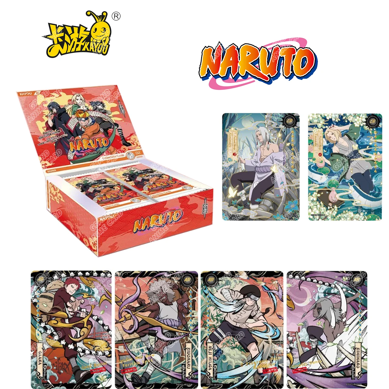 KAYOU Genuine Naruto New T2W9 T4W6 English Version Anime Card Box