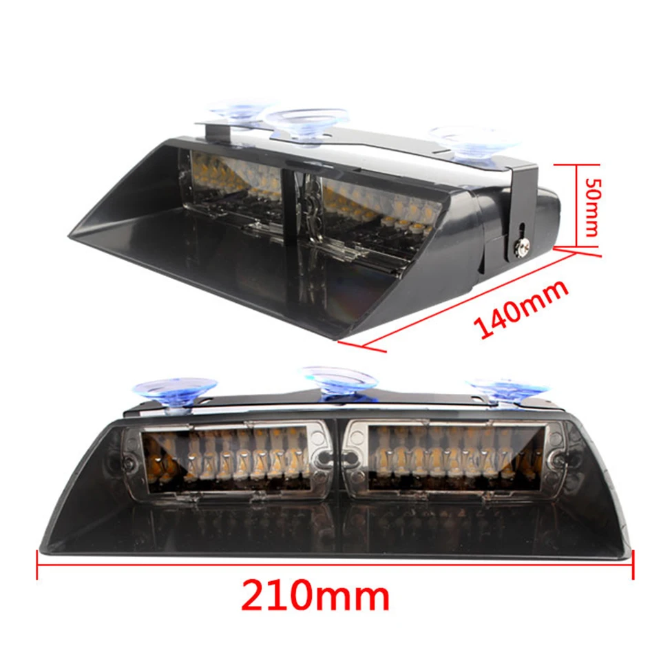 KaiDengZhe 4x 6 LED-noodwaarschuwingslichten blauw knipperend