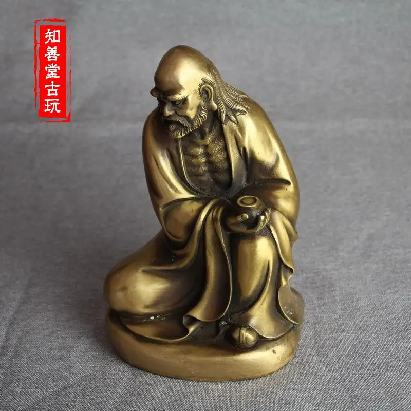 

Miscellaneous Collection Antique Pure Copper Collection Fine Dharma Bronze Statue home decoration accessories