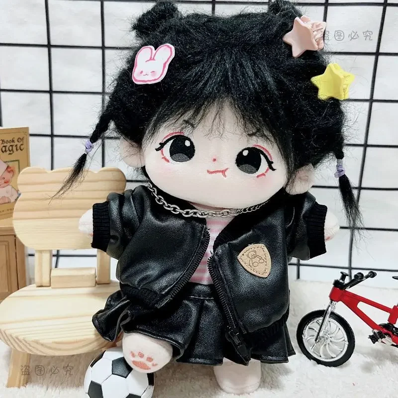 Cotton Doll 20cm Baby Clothing Star Doll Normal Body Fat Body Naked Baby Leather Skirt Set 5