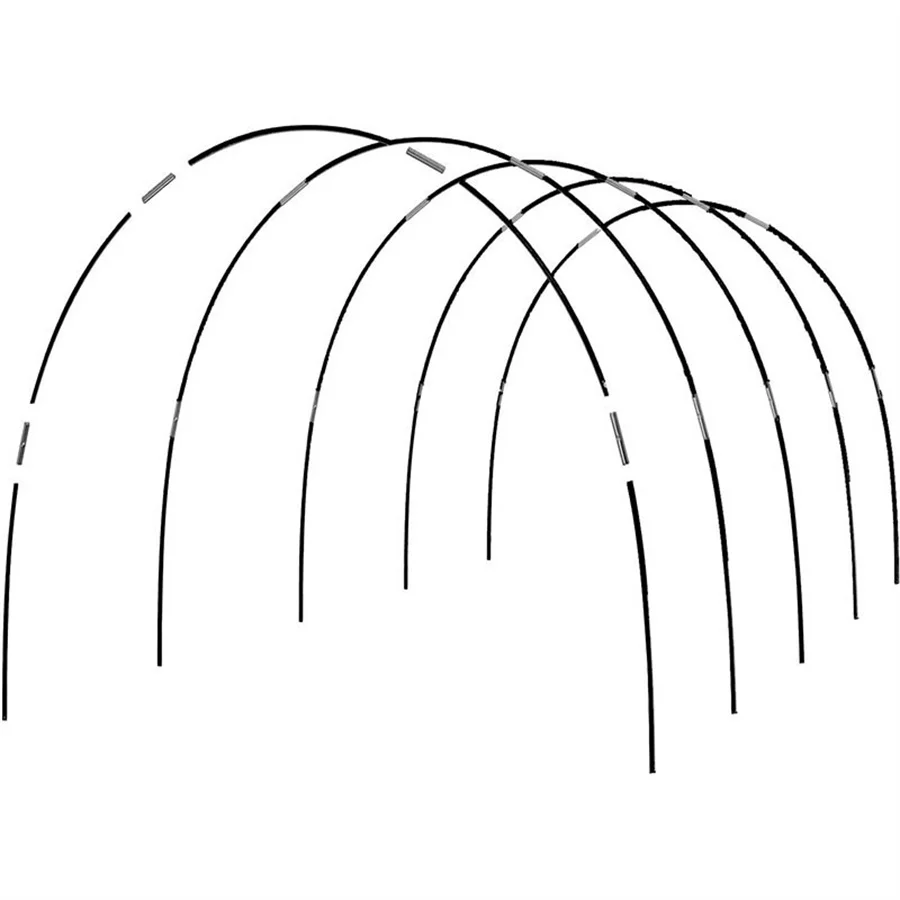 Marooma Kas Hoepels 6 Stuks - 18.9 Inch H X W, Roestvrij Stalen Frame Voor Tuin Tunnels