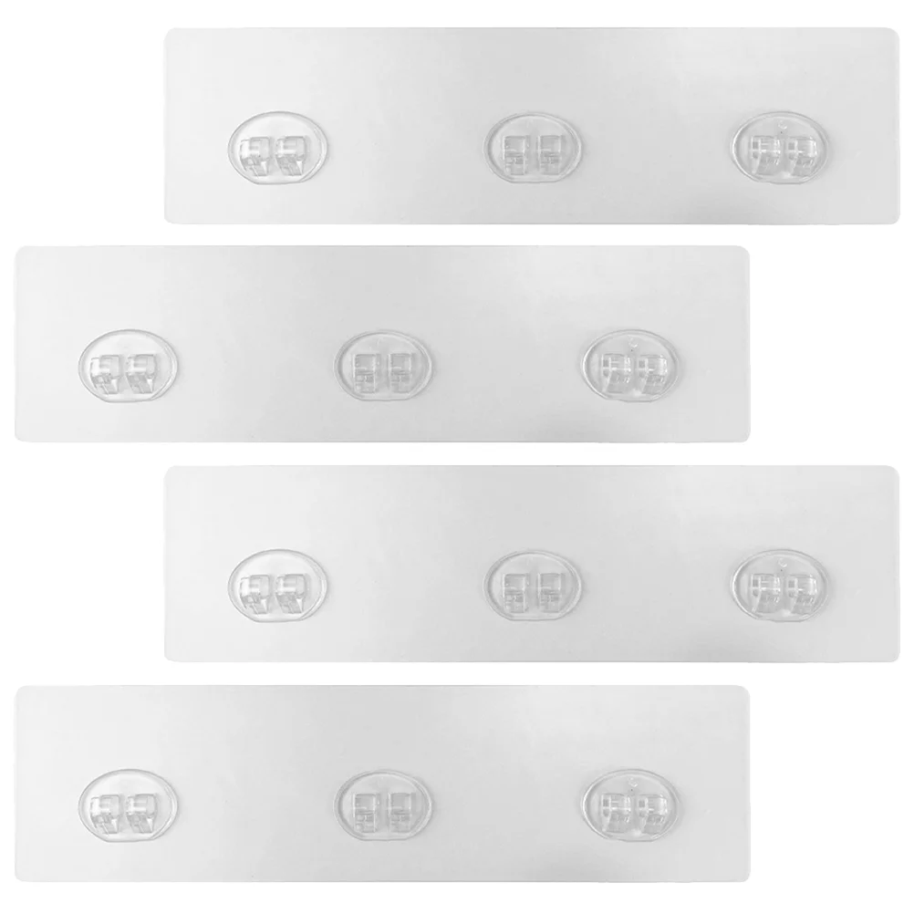 

4 Pcs No Punching Traceless Hook-free Punch-free Storage Rack Binder Adhesive for Shower Shelves