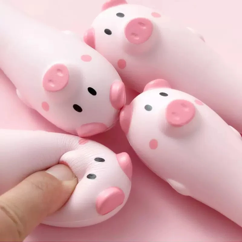 귀여운 압력 완화 젤 펜, 귀여운 부드러운 스폰지, 핑크 돼지 중립 펜, 학교 서명 펜, 한국어 문구, 사무 용품 