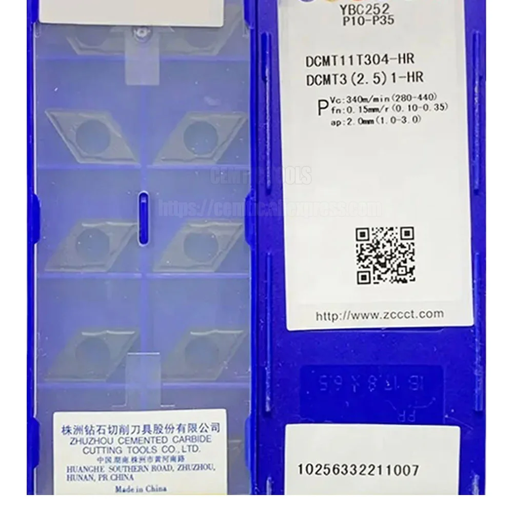 

DCMT11T304-HR YBC252 100% Original ZCC Turning Carbide Insert