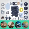 Chainsaw 41mm Cylinder Piston Kit For Poulan P3314 P3416 P3816 P3516PR With Spark Plug, Primer Bulb, Gasket Set, Carb Kit 5