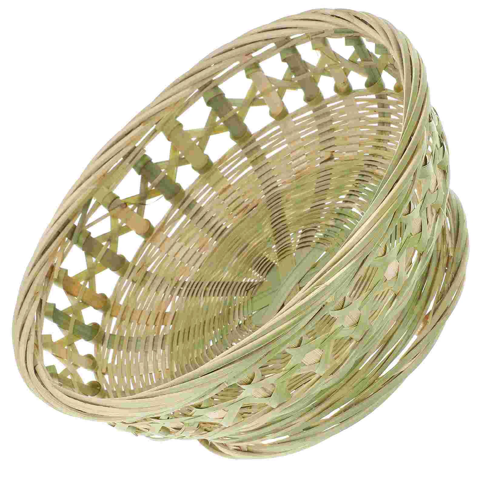 

Flower Basket Safe Bread Daily Use Fruit Multi-function Pots Accessories Bamboo Weaving Food Baskets for Serving Dessert