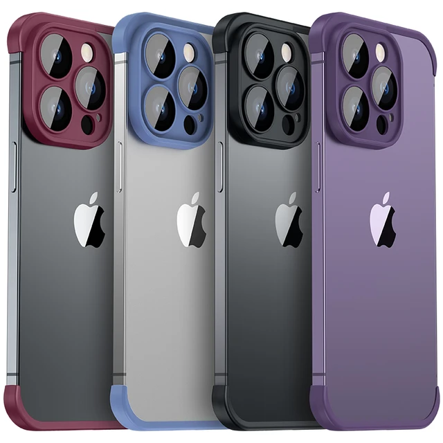 Original Luxury Purple Metal Bumper Case For iPhone 14 Plus 13 Pro Max  13Pro 14Pro iPhone14 Black Gold Silver Blue Phone Frame - AliExpress