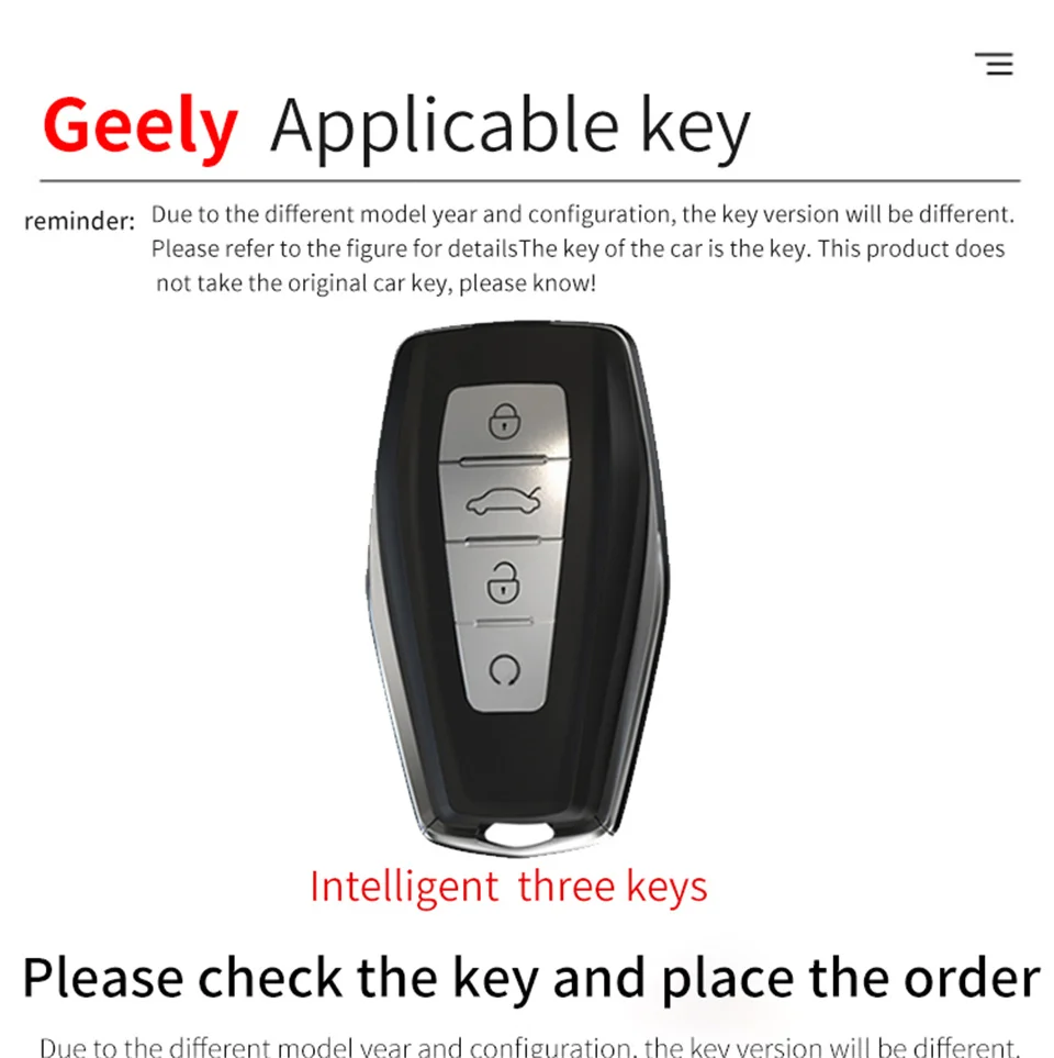 Custodia per portachiavi per auto custodia per Shell Set per Geely Coolray X6 Emgrand Global Hawk GX7 accessori remoti portachiavi per lo Styling dell'auto - S18fc566fe2b24d3ba4c66bb0d71946839