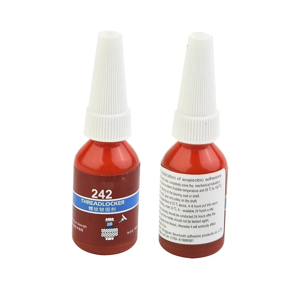 242 LockTite Threadlocker Metal Bonder Removable 10 Ml 2 Pcs Lock Tight M6-M20 Thread Medium Strength Universal