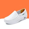 YAERNI Air Cushion White Nurse Shoes Winter Flats  Platform Sneakers Warm Moccasins with Fur Slip on Loafers Cotton Shoes 3