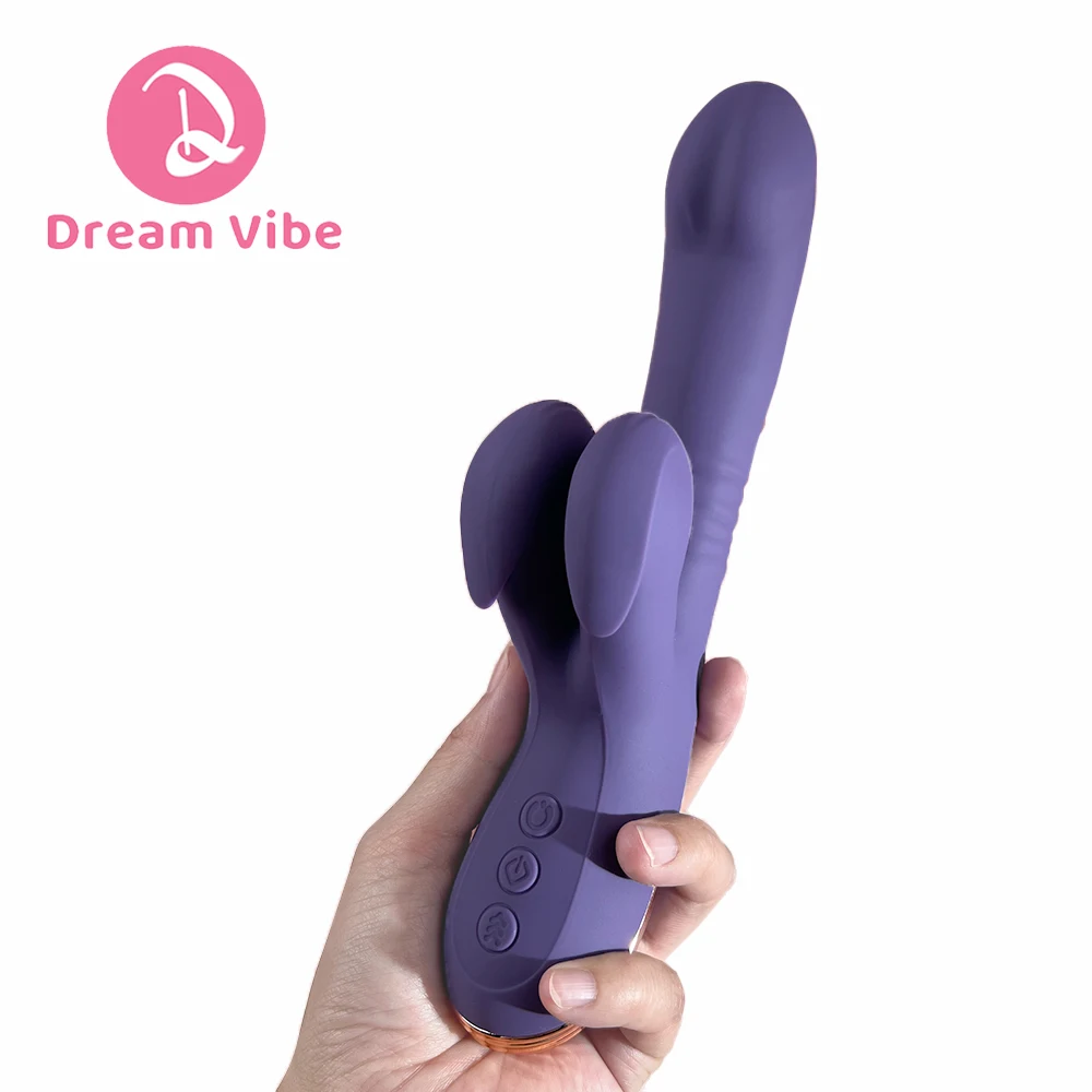 PulseAura 3 in 1 Rabbit Vibrator Unique Thrusting Clapping Powerful Vibrations Women Pleasure Penetration G Spot Dildo Sex Toy