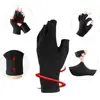 1 Pair New Cotton Polyester Compression Gloves Women Men Half Finger Elastic Wrist Support Black Pink Purple Finger Brace 5