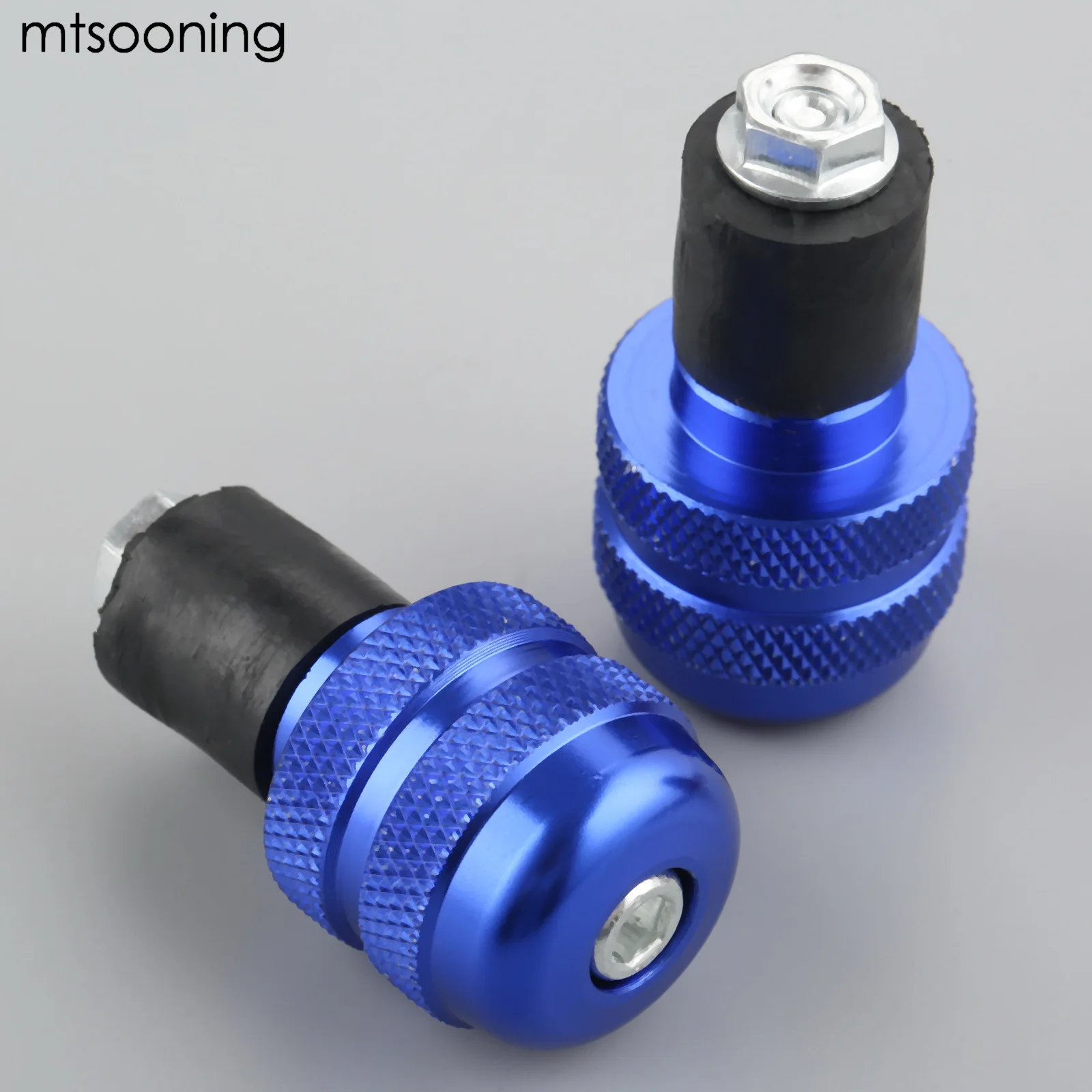 

mtsooning 7/8" Motorcycle 22mm Aluminum Handlebar End Plug Weights Grips Cap Plug Slider Black For Honda Kawasaki Suzuki Yamaha