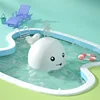Baby Shower Simulation Plastic Whale Shape Fully Automatic Sensing Led Light Bulb Creative Water Spray Children's Birthday Gift 4